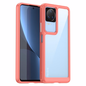 Чехол Outer Space для Xiaomi Poco F4 5G с гибкой рамкой красный