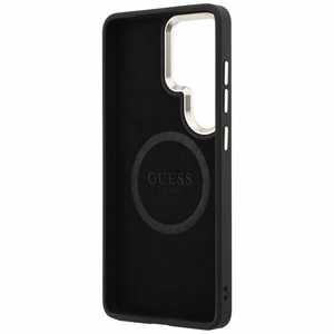 Guess чехол Saffiano Peony Embossed Ring MagSafe Samsung Galaxy S26 Ultra черный