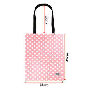 Shopping bag Wonder pattern 2 light pink polka-dot