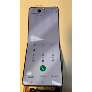 LCD ekranas suderinamas su Samsung F711 Z Flip3 juodas (su defektais 1) (NF versija)