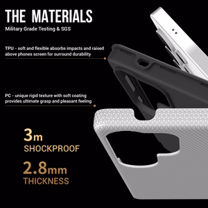 Dėklas Perfectionists Triangle Case Samsung S918 S23 Ultra 5G sidabrinis