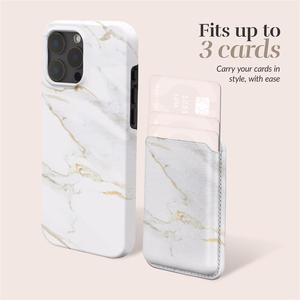 MIO White Marble Magsafe Case Compatible Card Holder