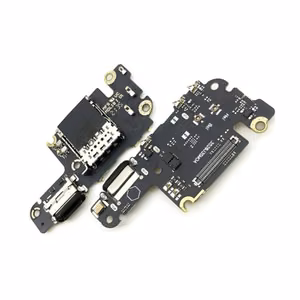 Разъём зарядки для Xiaomi 11T / 11T Pro с шлейфом / серебристый OEM