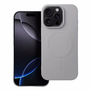 Чехол для iPhone 16 Pro силиконовый Mag Cover совместимый с MagSafe (большое отверстие) титановый