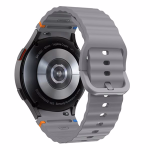 Tech-Protect Silicone Sport Strap for Samsung Galaxy Watch 4 / 5 / 5 Pro / 6 / 7 / FE - Gray