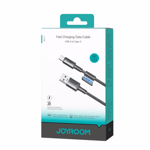 Кабель Joyroom S-A50 Unlimited Series 3A USB-A - USB-C с магнитным органайзером 1,2 м - серый