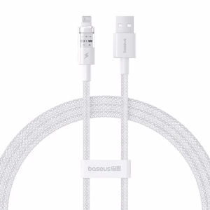 Baseus Gem Кабель USB — Lightning 2.4A быстрая зарядка 1 м белый