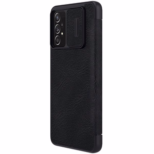 Nillkin Qin кожаный чехол-книжка для Samsung Galaxy A73 чёрный