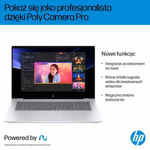 HP OmniBook 7 Next Gen AI 17-DC0073CL Copilot+ PC Intel Core Ultra 7 258V Nešiojamas kompiuteris 43.9 cm (17.3") Full HD Jutiklinis ekranas 32 GB LPDDR5x-SDRAM 1 TB SSD NVIDIA GeForce RTX 4050 Wi-Fi 6E (802.11ax) Windows 11 Home Silver New Repack/Repacked