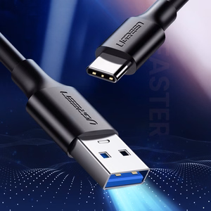 Ugreen US184 20882 кабель USB-A 3.0 / USB-C 3A 1м — чёрный