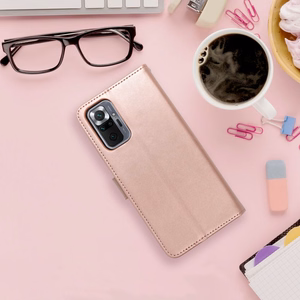MEZZO knygos tipo dėklas telefonui XIAOMI Redmi 10C su mandalos raštu, rožinis auksas