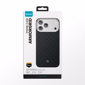 Benks Magnetic Armor Air Armor Grid Kevlar dėklas metaliniu rėmeliu 600D (B067) iPhone 17 juodas