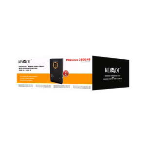 KEMOT PROsinus-3500/48 wall-mounted emergency power supply, pure sine wave inverter with charging, 48 V / 230 V, 3500 VA / 2400 W