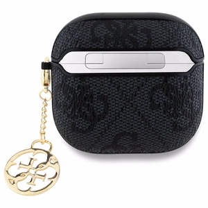 Guess GUA4G4GSMK AirPods 4 dėklas juodas 4G Charm kolekcija
