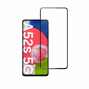 Apsauginis stiklas Blue Star - SAMSUNG A52/52s 5G/LTE pilnas paviršius (pilnas klijavimas su rėmeliu/mažas dydis) - juodas Apsauginis stiklas Blue Star