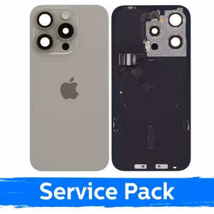 Задняя крышка совместимая с Apple iPhone 15 Pro / Natural Titanium / (Service Pack)