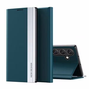 Sleep Case Pro atverčiamas dėklas su stovu, skirtas Samsung Galaxy S25 – žalias