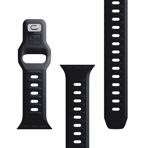 38/40/41/42 mm Black (small) - 3mk Silicone Watch Strap for Apple