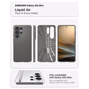 Spigen Liquid Air чехол для Samsung Galaxy S26 Ultra - серый