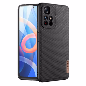 Dux Ducis Fino dėklas telefonui dengtas nailono medžiaga Poco M4 Pro 5G juoda