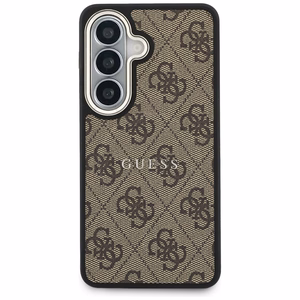Dėklas Guess PU Leather 4G Gold Frame Magnetic Samsung S942 S26 rudas