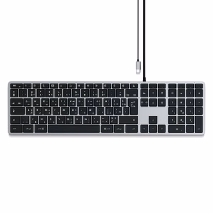 Satechi Slim W3 Wired laidinė USB-C QWERTY klaviatūra, ST-UCSW3M, space gray