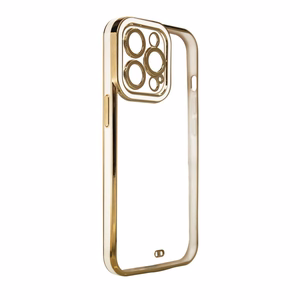 Fashion Case чехол для Xiaomi Redmi Note 11 Pro гелевая крышка с золотой рамкой белый