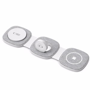 Tech-Protect QI15W-A32 3 в 1 индуктивное зарядное устройство с MagSafe для смартфона Apple Watch AirPods - серый