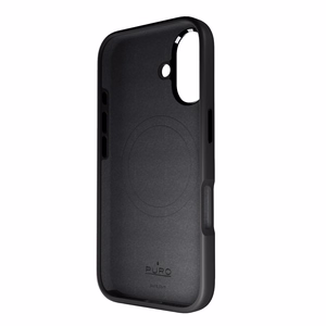 Puro Icon Mag Pro Magnetinis Silikoninis dėklas telefonui iPhone 16 - Juoda