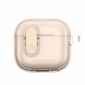 AmazingThing Minimalus ausinių dėklas AirPods 4 – smėlinas