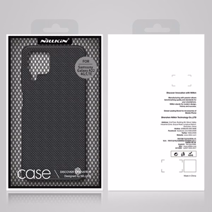 Nillkin Textured Case patvarus sustiprintas dėklas su geliniu rėmu ir nailono nugarėle Samsung Galaxy A22 4G juodas