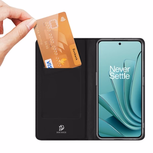 Dux Ducis Skin Pro dėklas su atvartu ir kortelių skyriumi OnePlus Nord 3 / Ace 2V - juodas