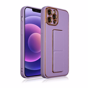 Naujas Kickstand dėklas telefonui iPhone 12 su stovu violetinis