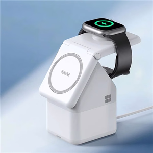 Įkroviklis belaidis DUZZONA W20 4-in-1 MagSafe baltas