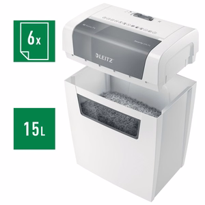 Leitz IQ Home Shredder, P4, 6 lapai, 15 l talpa