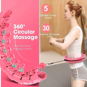 Masažuojantis gimnastikos lankas Smart Hula Hoop HHP002 rožinis