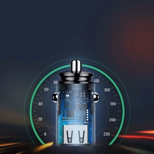 Baseus Circular Plastic QC 3.0 PD automobilinis įkroviklis 1x USB-C - USB jungtis 30W juodas