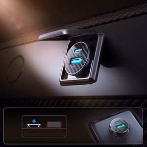 Įkroviklis automobilinis Joyroom (JR-CCN16) (1xUSB-C; 1xUSB; 15W) juodas
