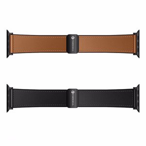FORCELL F-DESIGN FA21 ekologiškos odos dirželis APPLE laikrodžiui 38 / 40 / 41 mm rudas