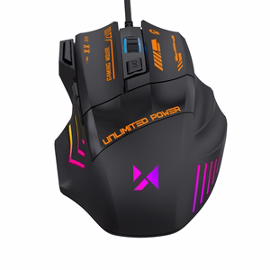 Проводная оптическая игровая мышь Wozinsky WMGK-1179W, 7200 DPI, с подсветкой, черная