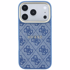 Чехол Guess Embossed 4G Classic MagSafe для iPhone 17 Pro Max / 18 Pro Max, синий