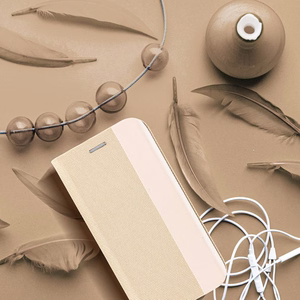 SENSITIVE knygos tipo dėklas telefonui SAMSUNG A55 5G auksinis