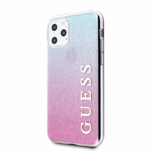 Guess GUHCN65PCUGLPBL iPhone 11 Pro Max розово-синий/розово-синий жёсткий чехол Glitter Gradient