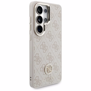Guess чехол 4G Big Rhinestone Triangle Strap MagSafe Samsung Galaxy S26 Ultra розовый