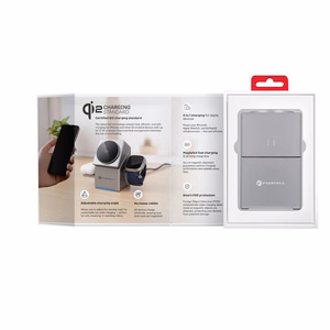Belaidis įkroviklis Forcell F-Energy 3in1 Rotation Cube Qi2 suderinamas su MagSafe (F-06) sidabrinis