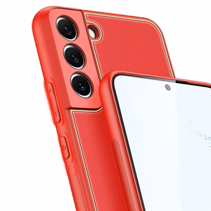 Dux Ducis Yolo элегантный чехол из экологической кожи для Samsung Galaxy S22+ (S22 Plus) красный