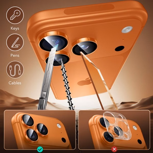ESR Armorite Защитное стекло для камеры iPhone 17 Pro Max / 15 Pro Max / 16 Pro Max - оранжевый