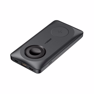 VEGER Išorinė baterija 10000 mAh su belaidžiais įkrovikliais, suderinama su MagSafe PD QC3.0 3A 22,5W MagMulti (W1156) juoda