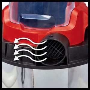 Einhell TC-VC 18/20 Li S-Solo – cordless wet-and-dry vacuum cleaner, 20 L, black/grey/red