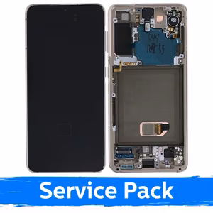 LCD ekranas, suderinamas su Samsung G991 S21 su rėmu / Phantom Violet / (Service Pack)